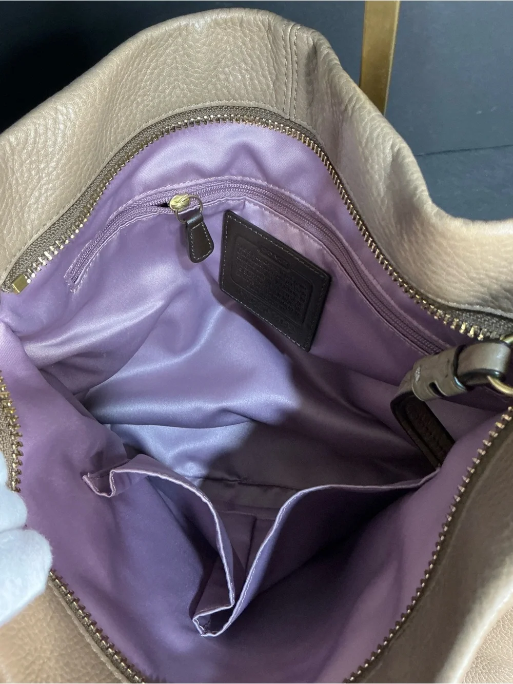 Vintage Y2K Coach Brooke Pebble Leather Hobo Shoulder Bag